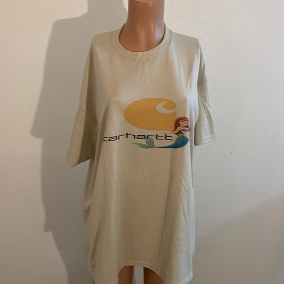 Gildan Custom Made Crew T-Shirt  Little Mermaid Carhartt Print New XL - Picture 10 of 17